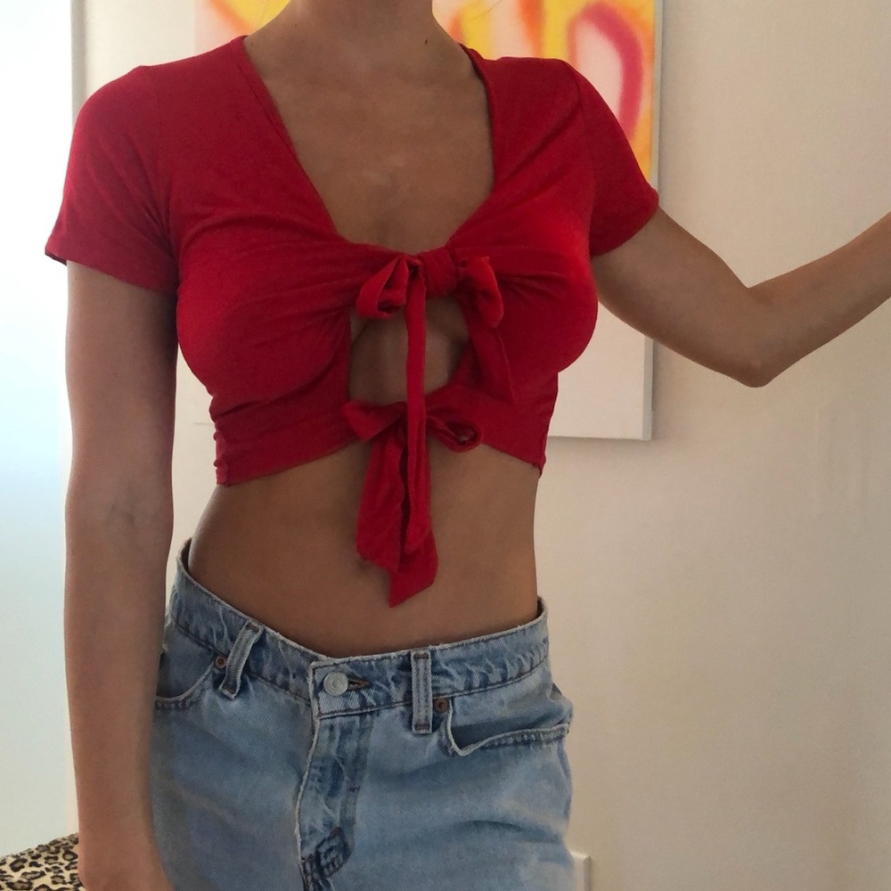 Double Knot Tie Crop Top